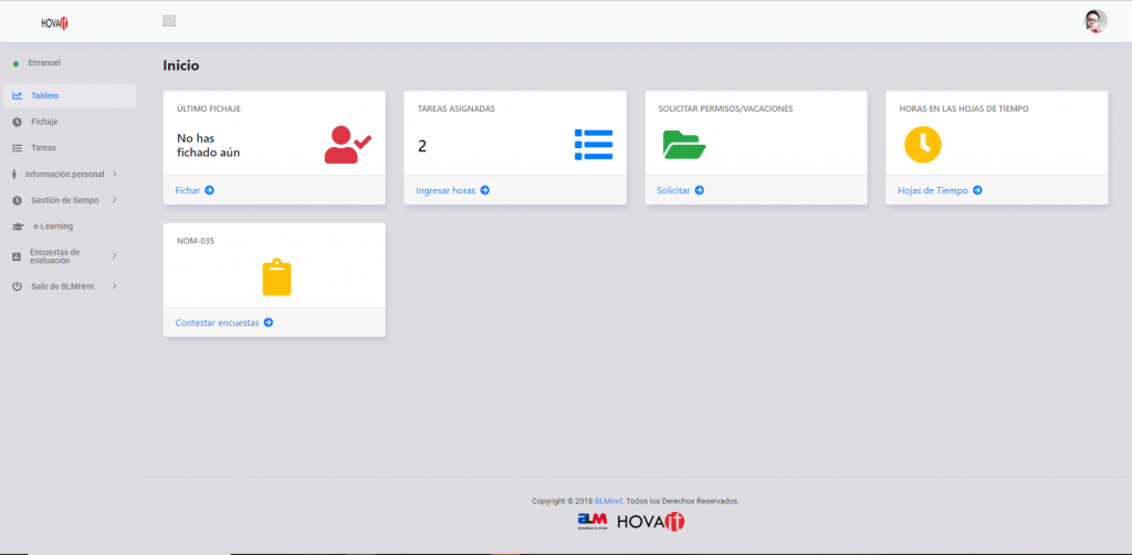 BLMHRM - Acceso al Cuadro de Mandos de Usuario