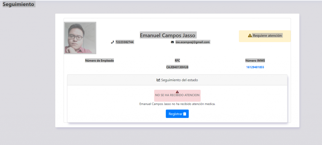 Seguimiento Requiere atención del NOM-035